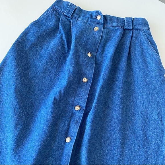 Denim midi button front skirt, estimated size medium - Picture 5 of 12